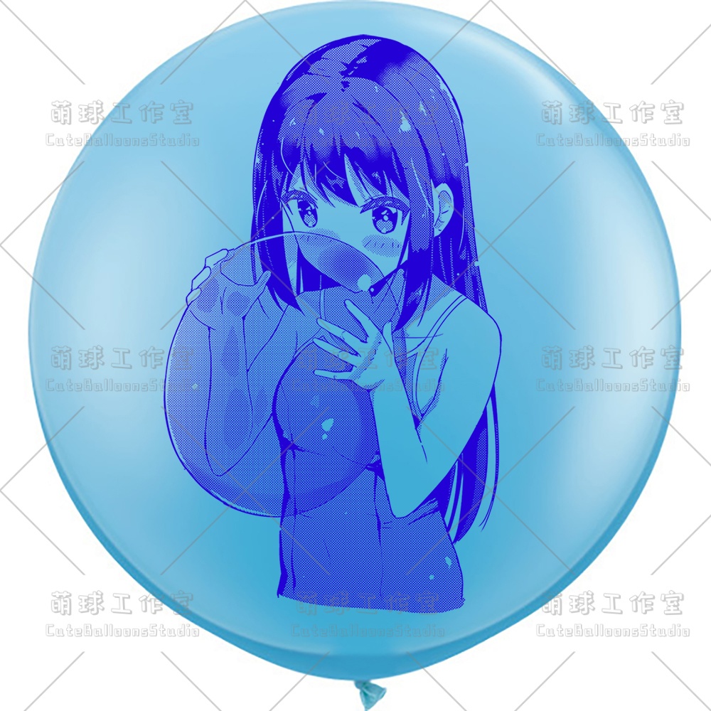 【現物】水着の女の子が風船を吹く(C1-04)