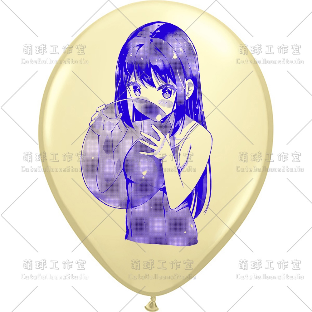 【現物】水着の女の子が風船を吹く(C1-04)