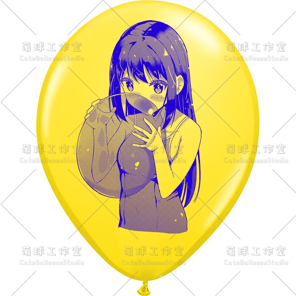 【現物】水着の女の子が風船を吹く(C1-04)