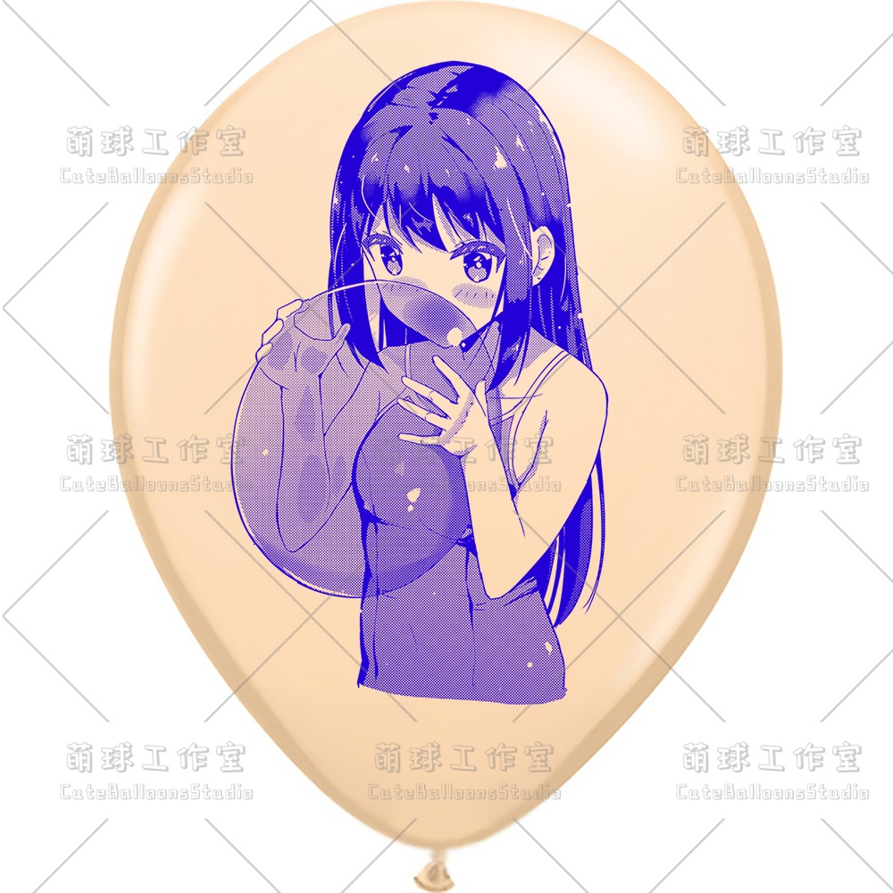 【現物】水着の女の子が風船を吹く(C1-04)