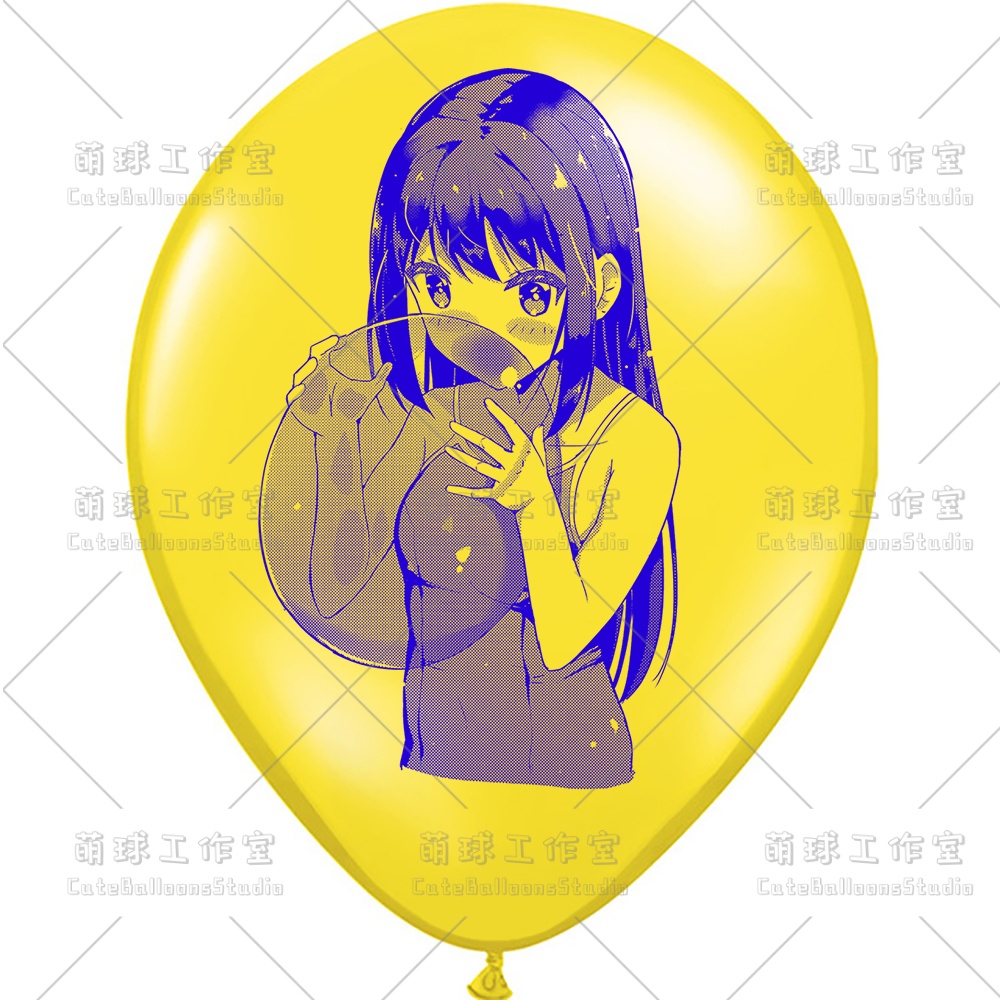 【現物】水着の女の子が風船を吹く(C1-04)