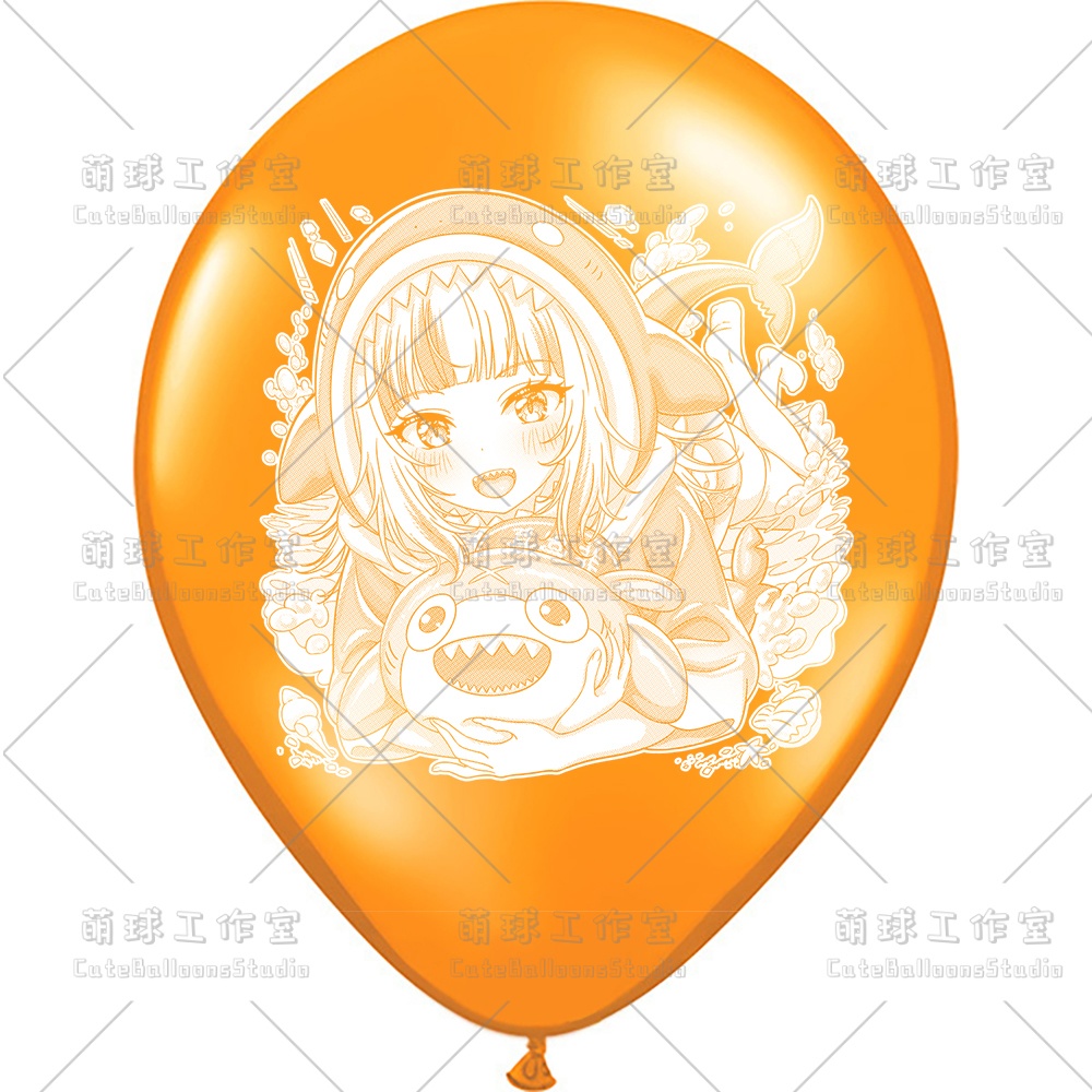 【風船ギフトボックスの印刷】がうる・ぐら(白インキ、反転印刷)