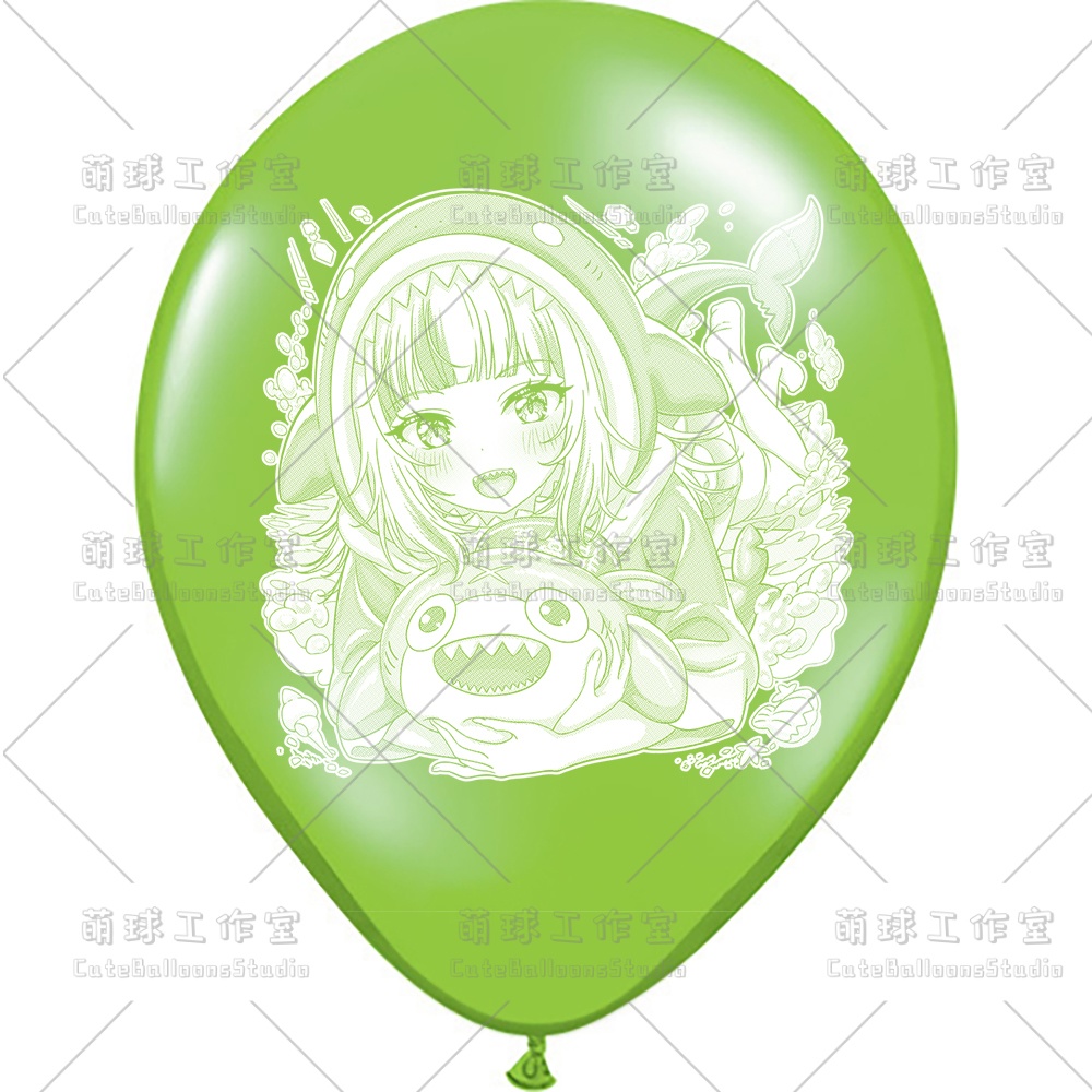 【風船ギフトボックスの印刷】がうる・ぐら(白インキ、反転印刷)