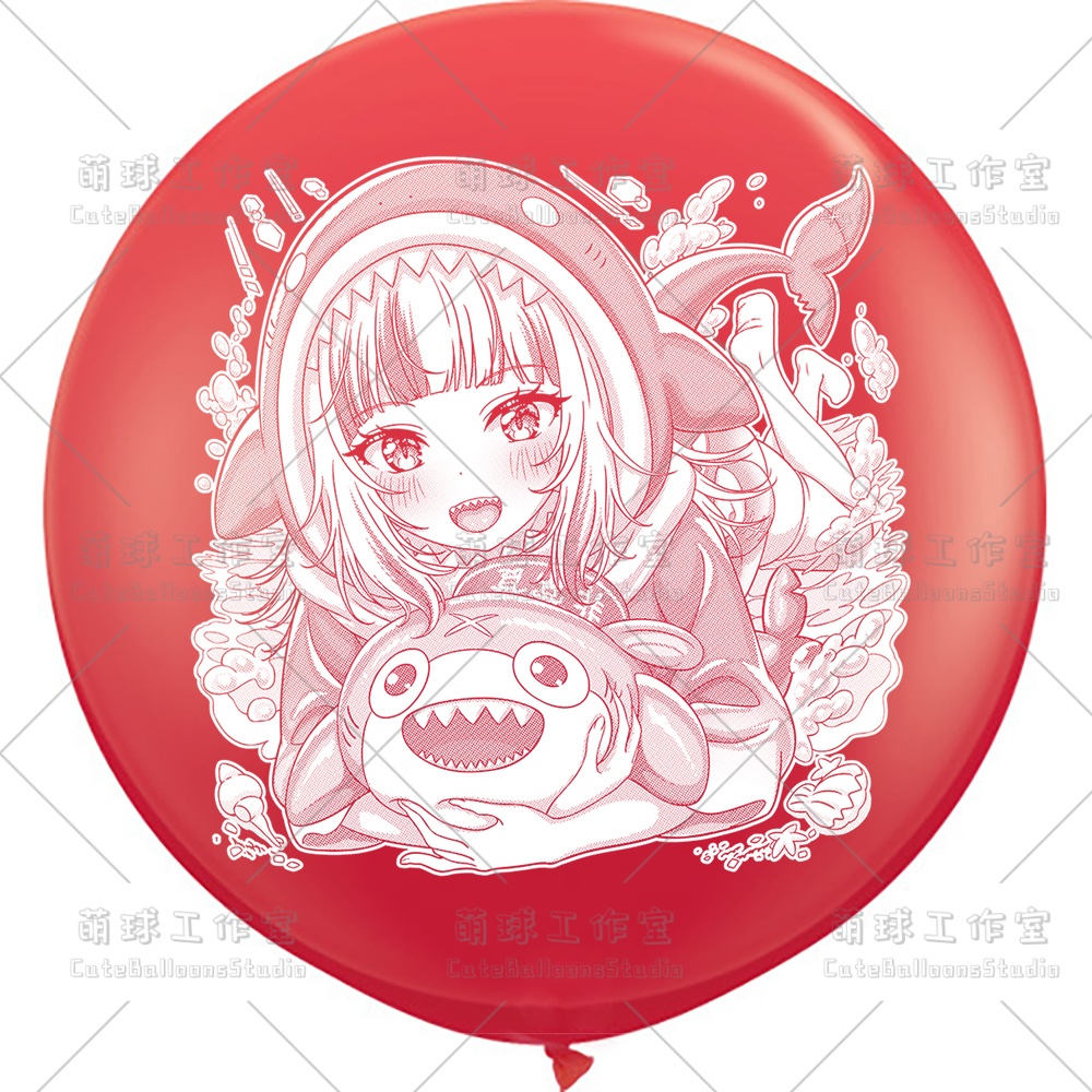 【風船ギフトボックスの印刷】がうる・ぐら(白インキ、反転印刷)