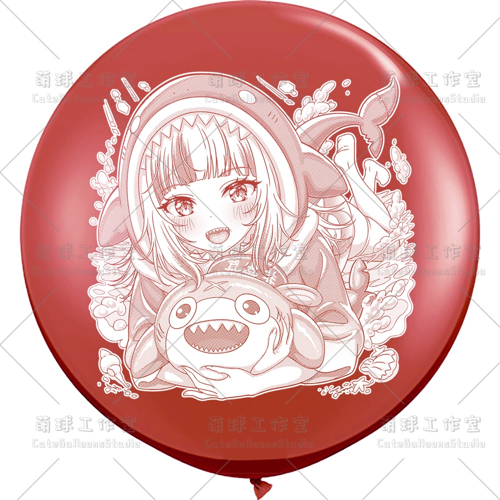 【風船ギフトボックスの印刷】がうる・ぐら(白インキ、反転印刷)