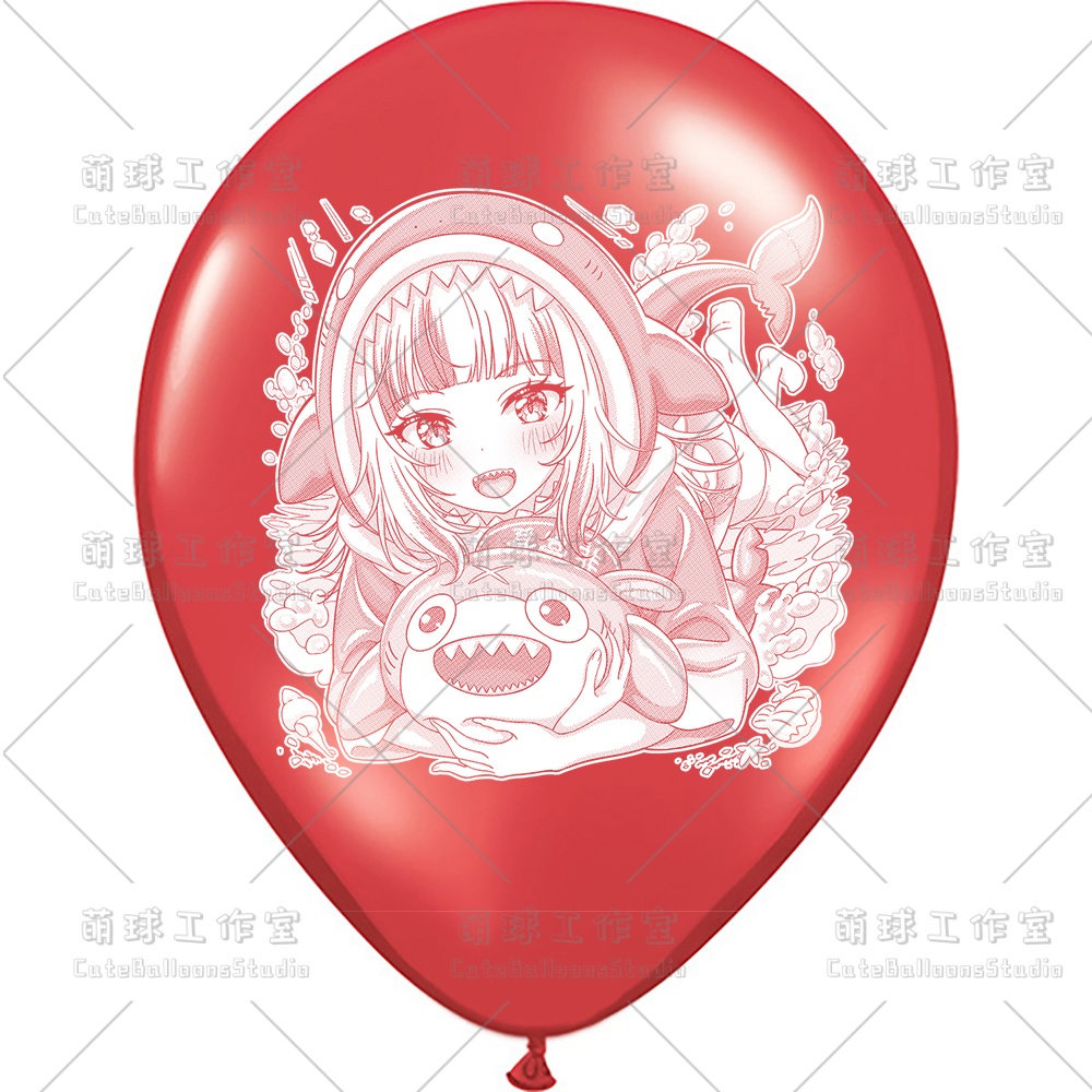 【風船ギフトボックスの印刷】がうる・ぐら(白インキ、反転印刷)