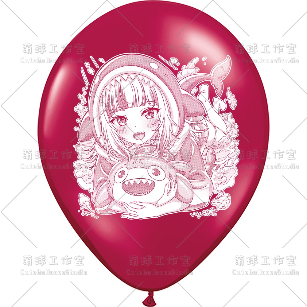 【風船ギフトボックスの印刷】がうる・ぐら(白インキ、反転印刷)