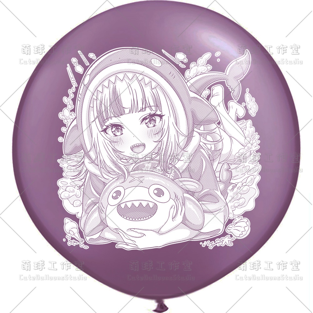 【風船ギフトボックスの印刷】がうる・ぐら(白インキ、反転印刷)