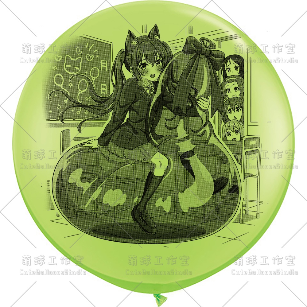 【現物】覗かれた風船乗りの女の子(ブラックインキ)(B5-01)