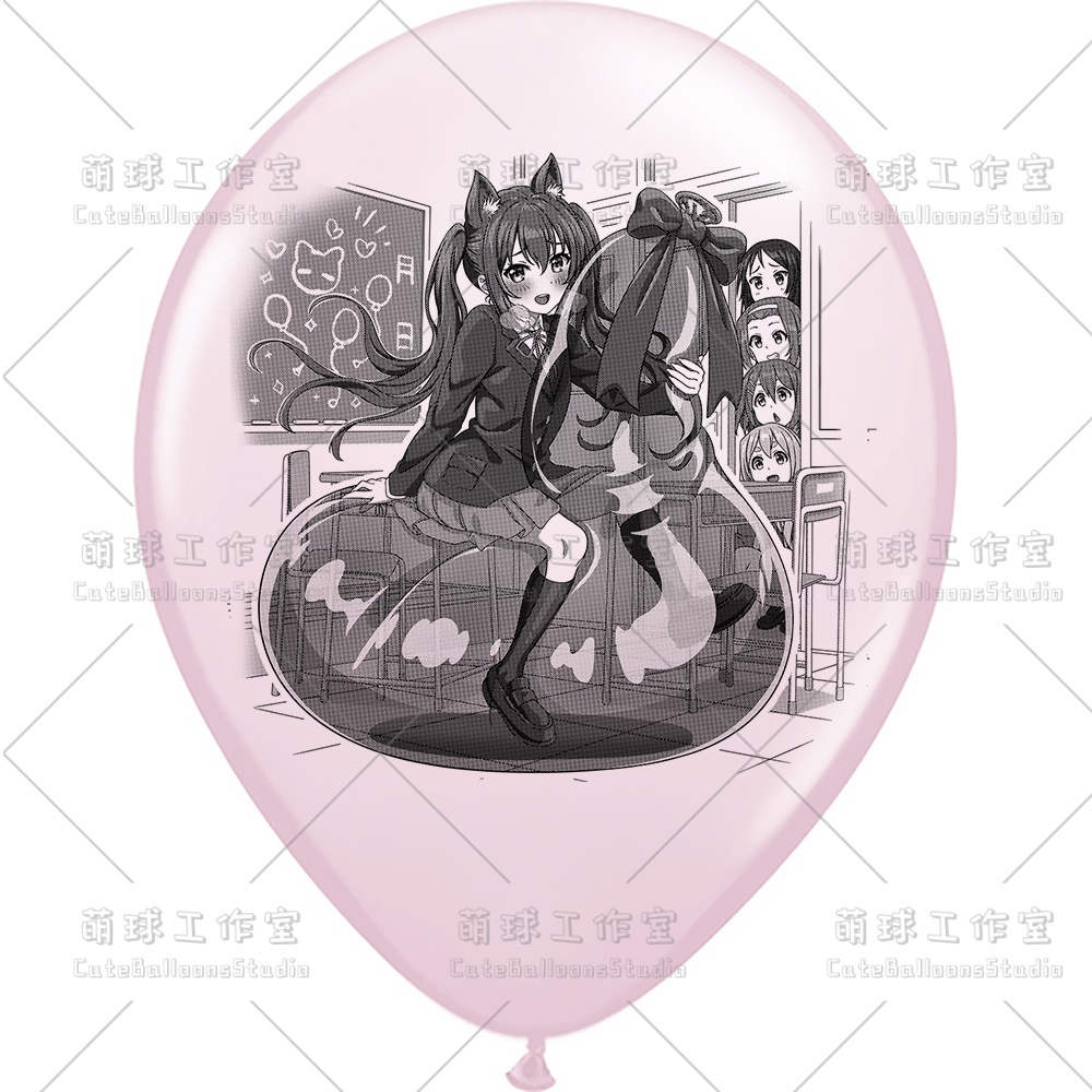 【現物】覗かれた風船乗りの女の子(ブラックインキ)(B5-01)