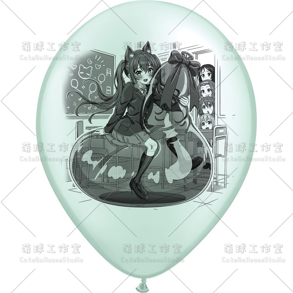 【現物】覗かれた風船乗りの女の子(ブラックインキ)(B5-01)