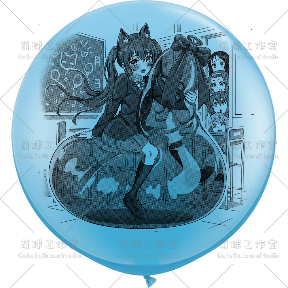 【現物】覗かれた風船乗りの女の子(ブラックインキ)(B5-01)