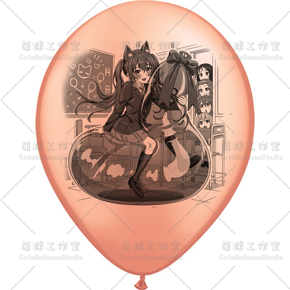 【現物】覗かれた風船乗りの女の子(ブラックインキ)(B5-01)