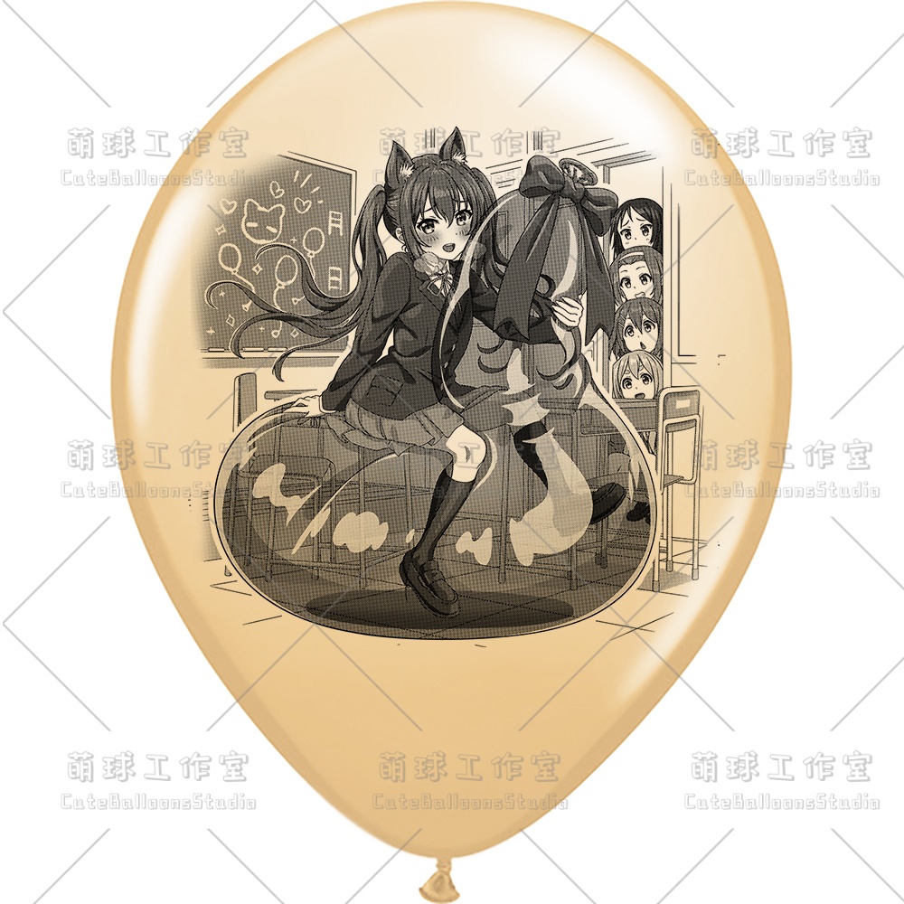 【現物】覗かれた風船乗りの女の子(ブラックインキ)(B5-01)