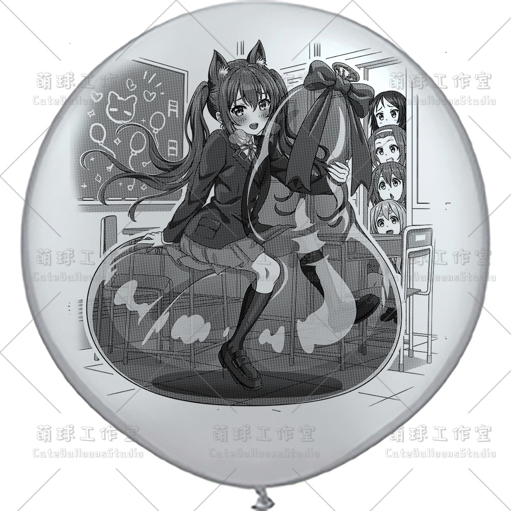 【現物】覗かれた風船乗りの女の子(ブラックインキ)(B5-01)