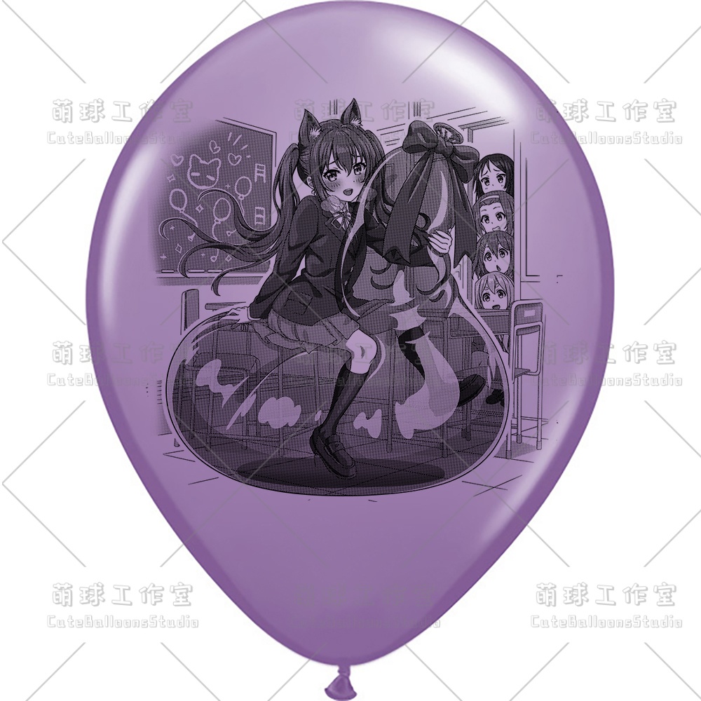 【現物】覗かれた風船乗りの女の子(ブラックインキ)(B5-01)