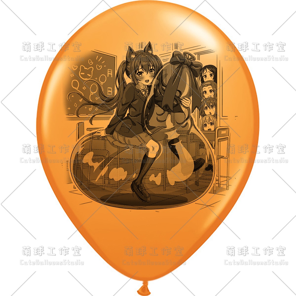 【現物】覗かれた風船乗りの女の子(ブラックインキ)(B5-01)