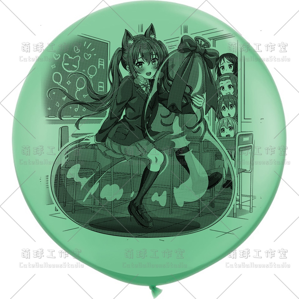 【現物】覗かれた風船乗りの女の子(ブラックインキ)(B5-01)