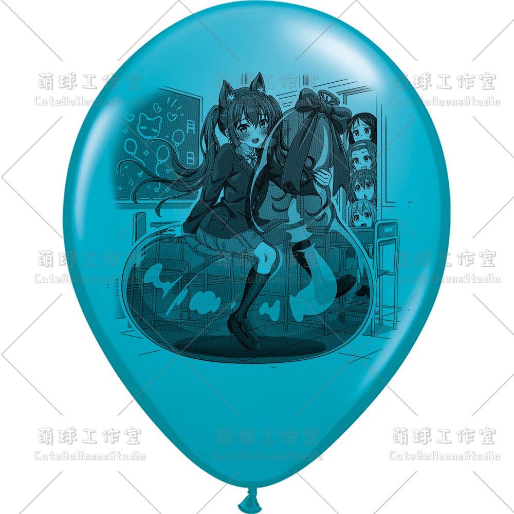 【現物】覗かれた風船乗りの女の子(ブラックインキ)(B5-01)