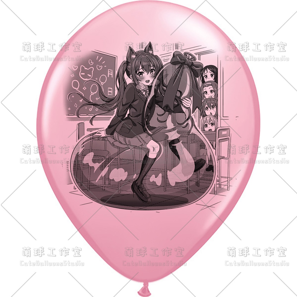 【現物】覗かれた風船乗りの女の子(ブラックインキ)(B5-01)