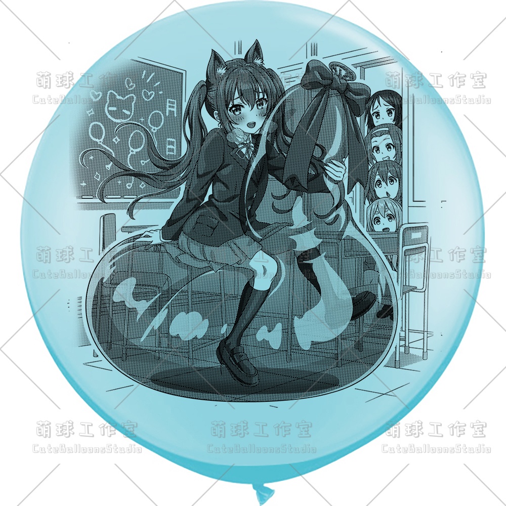 【現物】覗かれた風船乗りの女の子(ブラックインキ)(B5-01)