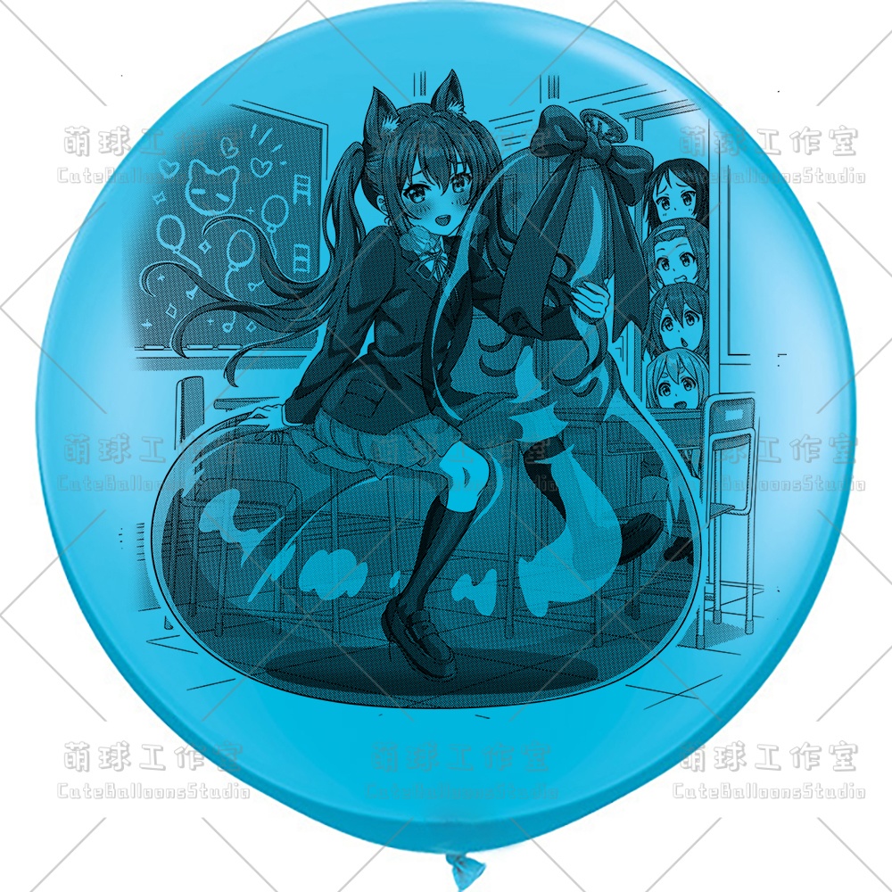 【現物】覗かれた風船乗りの女の子(ブラックインキ)(B5-01)