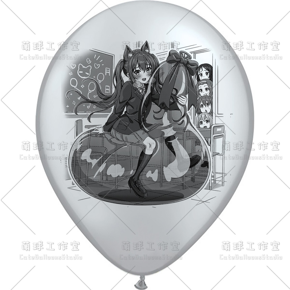 【現物】覗かれた風船乗りの女の子(ブラックインキ)(B5-01)