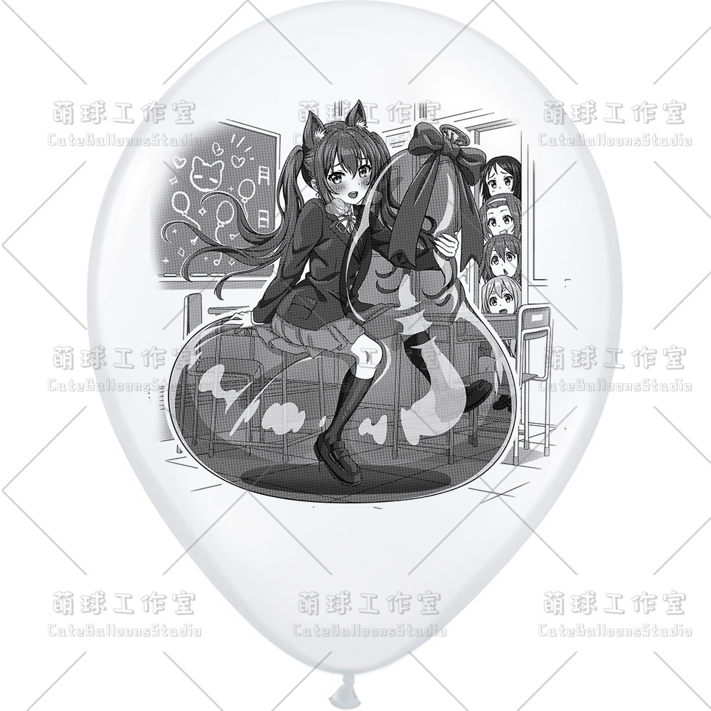 【現物】覗かれた風船乗りの女の子(ブラックインキ)(B5-01)