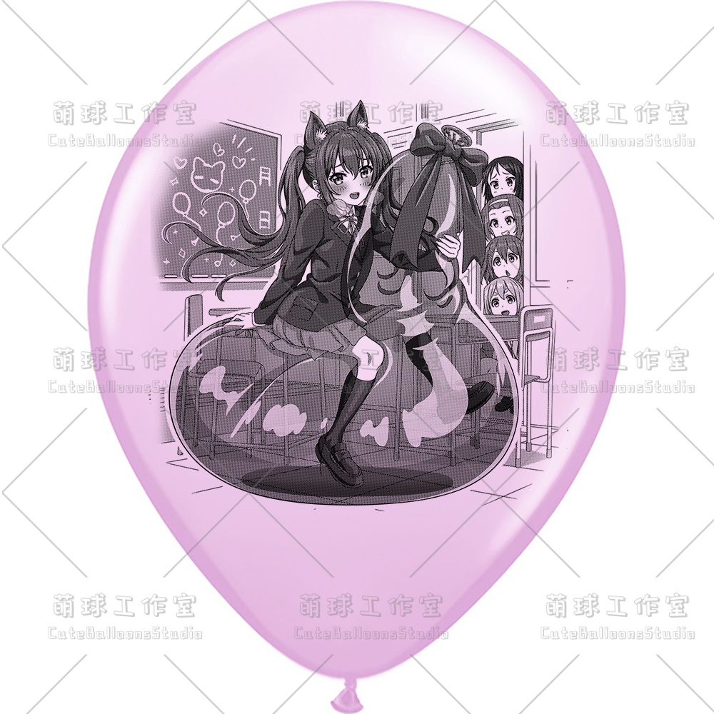 【現物】覗かれた風船乗りの女の子(ブラックインキ)(B5-01)