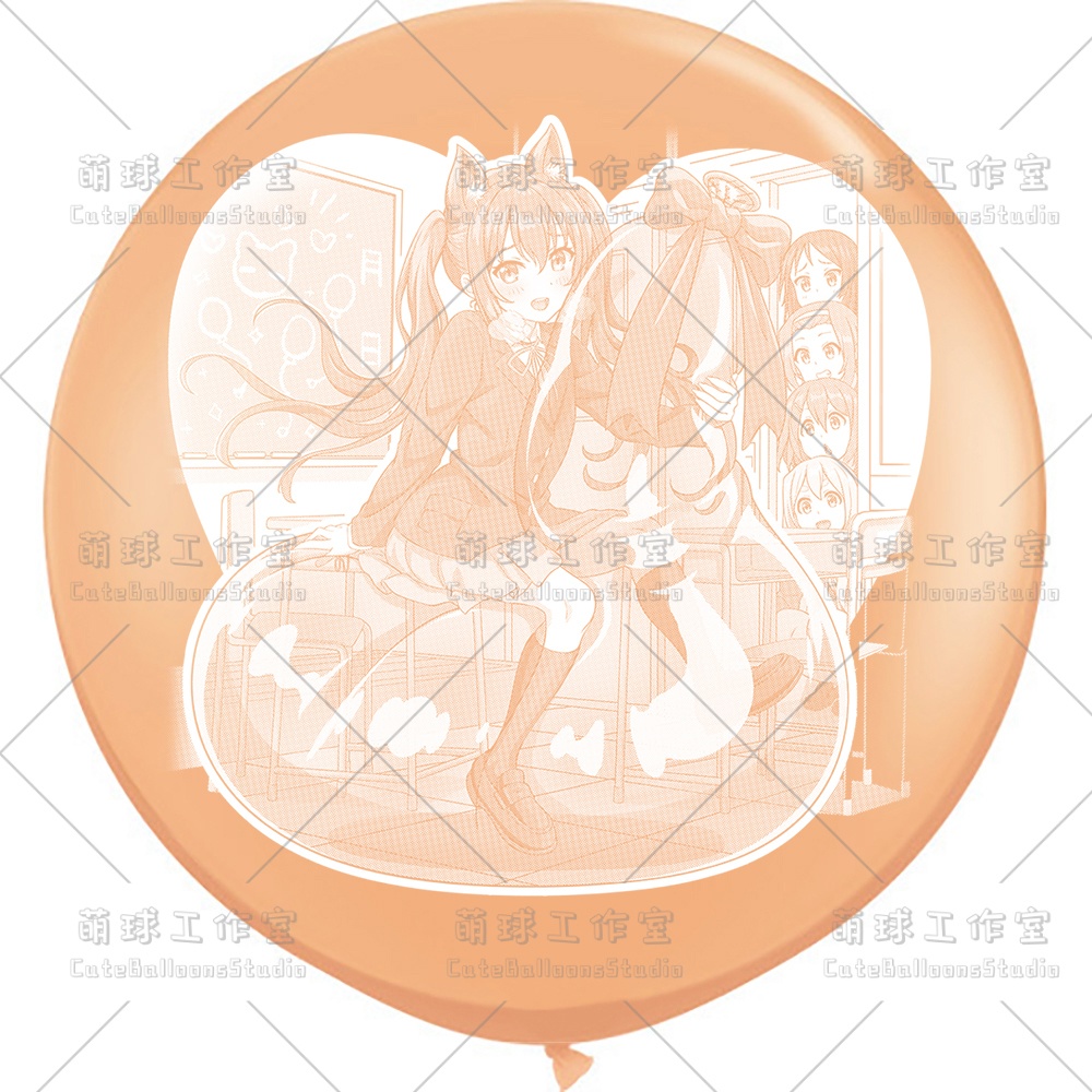 【現物】覗かれた風船乗りの女の子(白インキ、反転印刷)(B5-03)