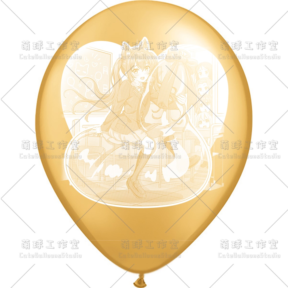 【現物】覗かれた風船乗りの女の子(白インキ、反転印刷)(B5-03)