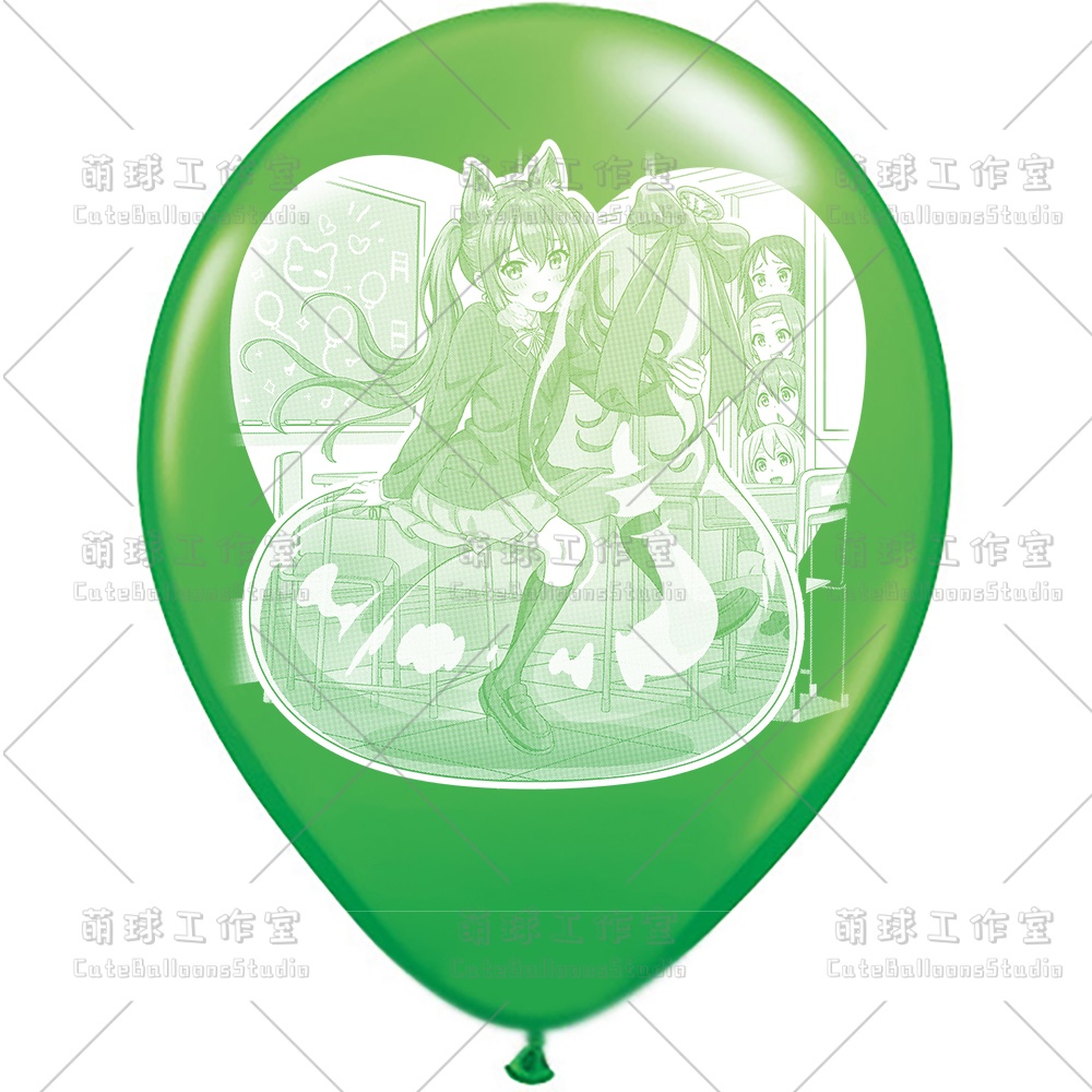 【現物】覗かれた風船乗りの女の子(白インキ、反転印刷)(B5-03)