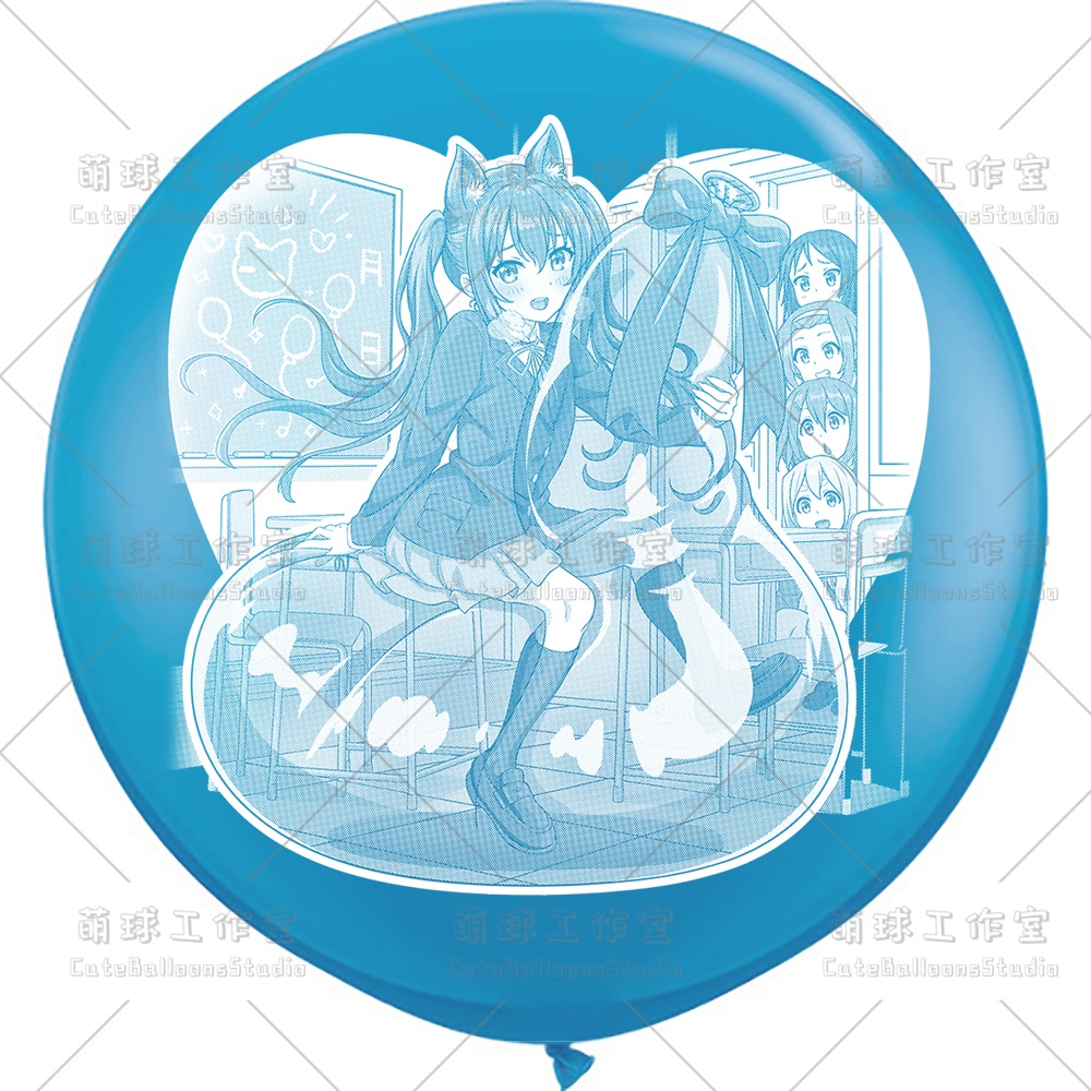 【現物】覗かれた風船乗りの女の子(白インキ、反転印刷)(B5-03)