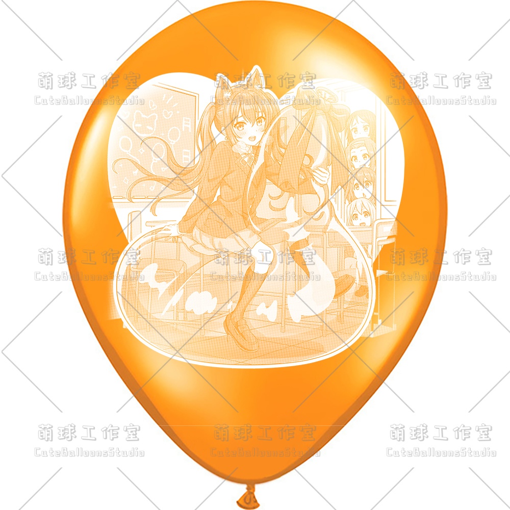 【現物】覗かれた風船乗りの女の子(白インキ、反転印刷)(B5-03)