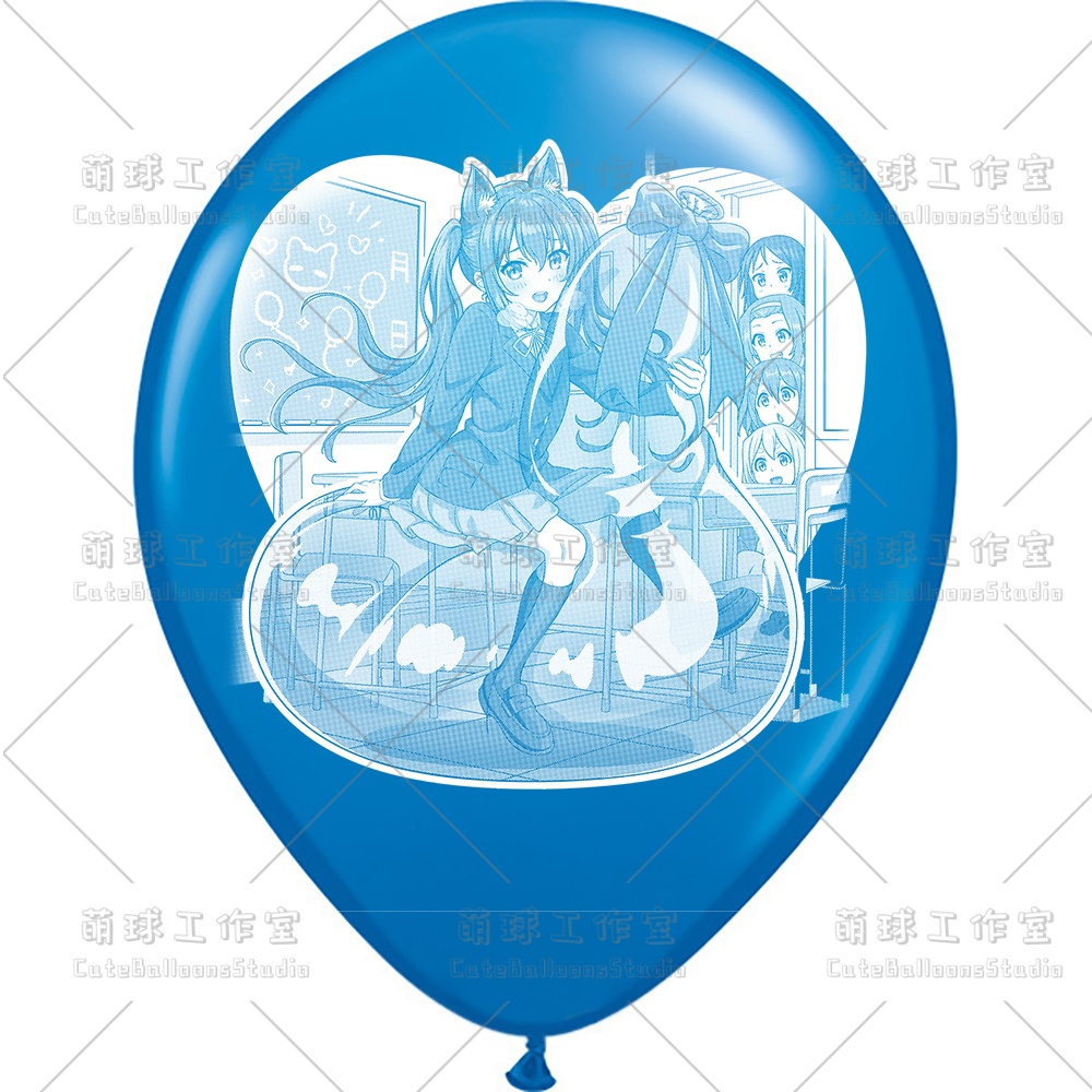 【現物】覗かれた風船乗りの女の子(白インキ、反転印刷)(B5-03)