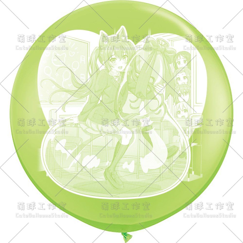 【現物】覗かれた風船乗りの女の子(白インキ、反転印刷)(B5-03)