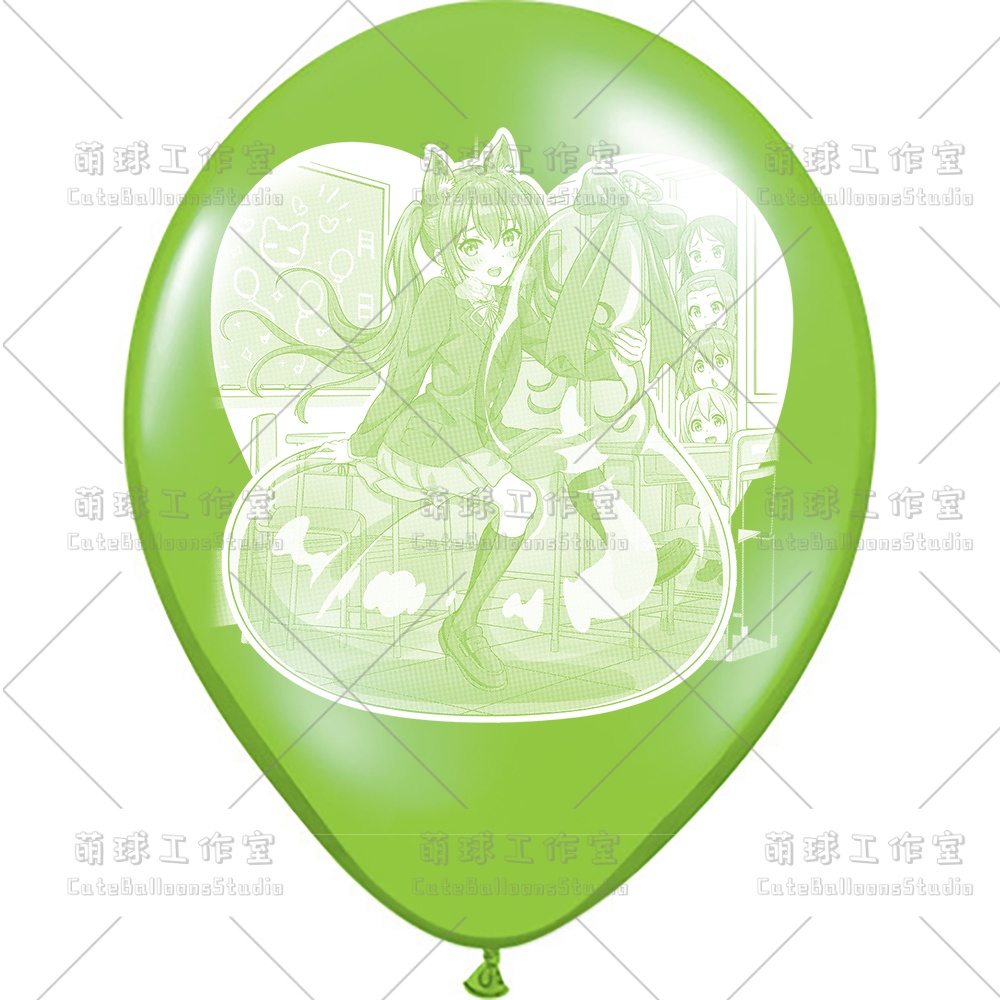 【現物】覗かれた風船乗りの女の子(白インキ、反転印刷)(B5-03)