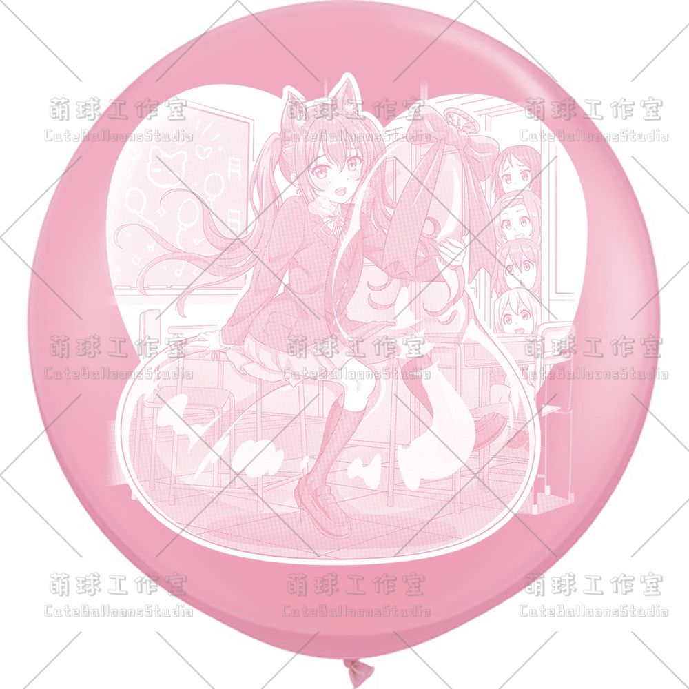 【現物】覗かれた風船乗りの女の子(白インキ、反転印刷)(B5-03)