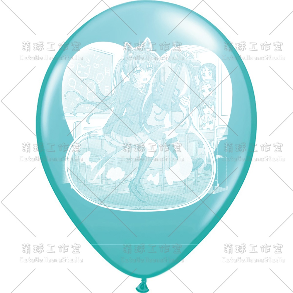 【現物】覗かれた風船乗りの女の子(白インキ、反転印刷)(B5-03)