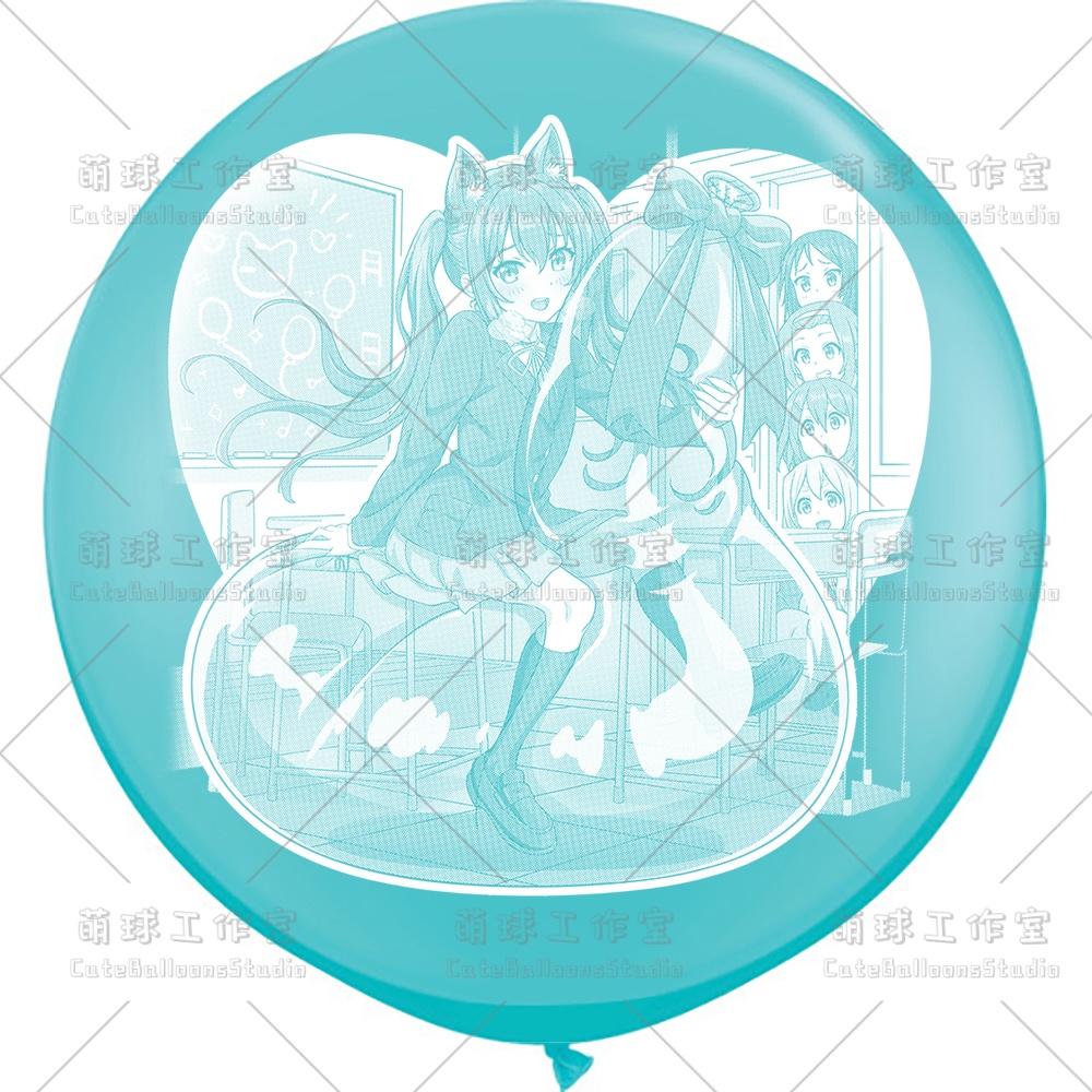 【現物】覗かれた風船乗りの女の子(白インキ、反転印刷)(B5-03)