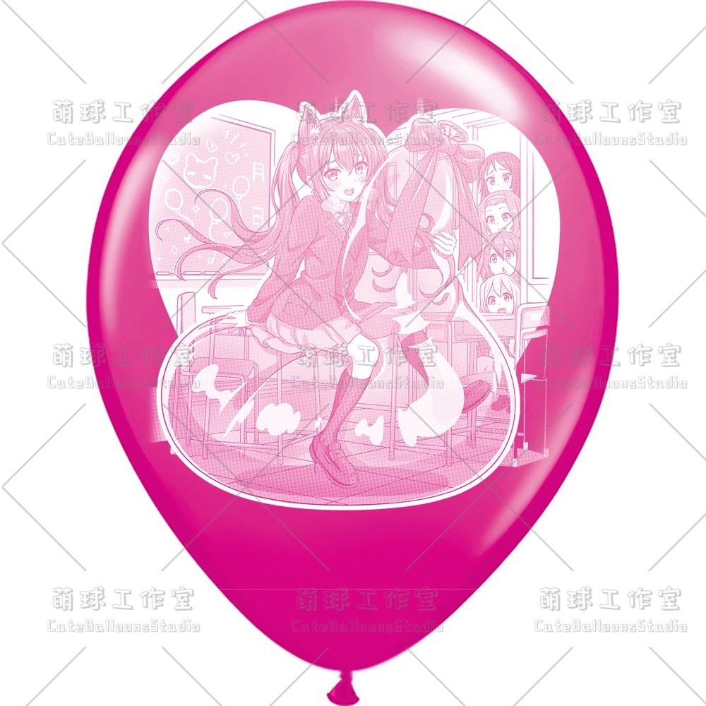 【現物】覗かれた風船乗りの女の子(白インキ、反転印刷)(B5-03)