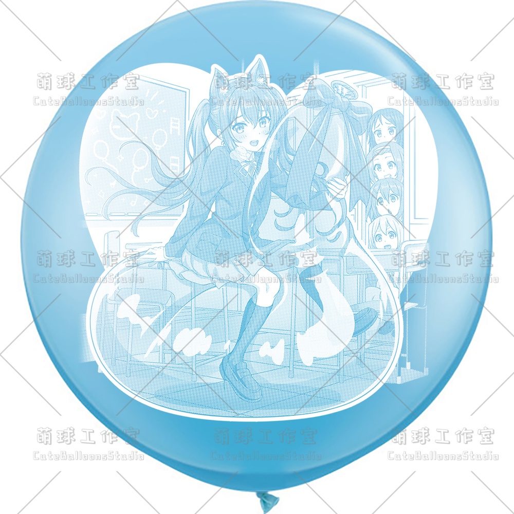 【現物】覗かれた風船乗りの女の子(白インキ、反転印刷)(B5-03)