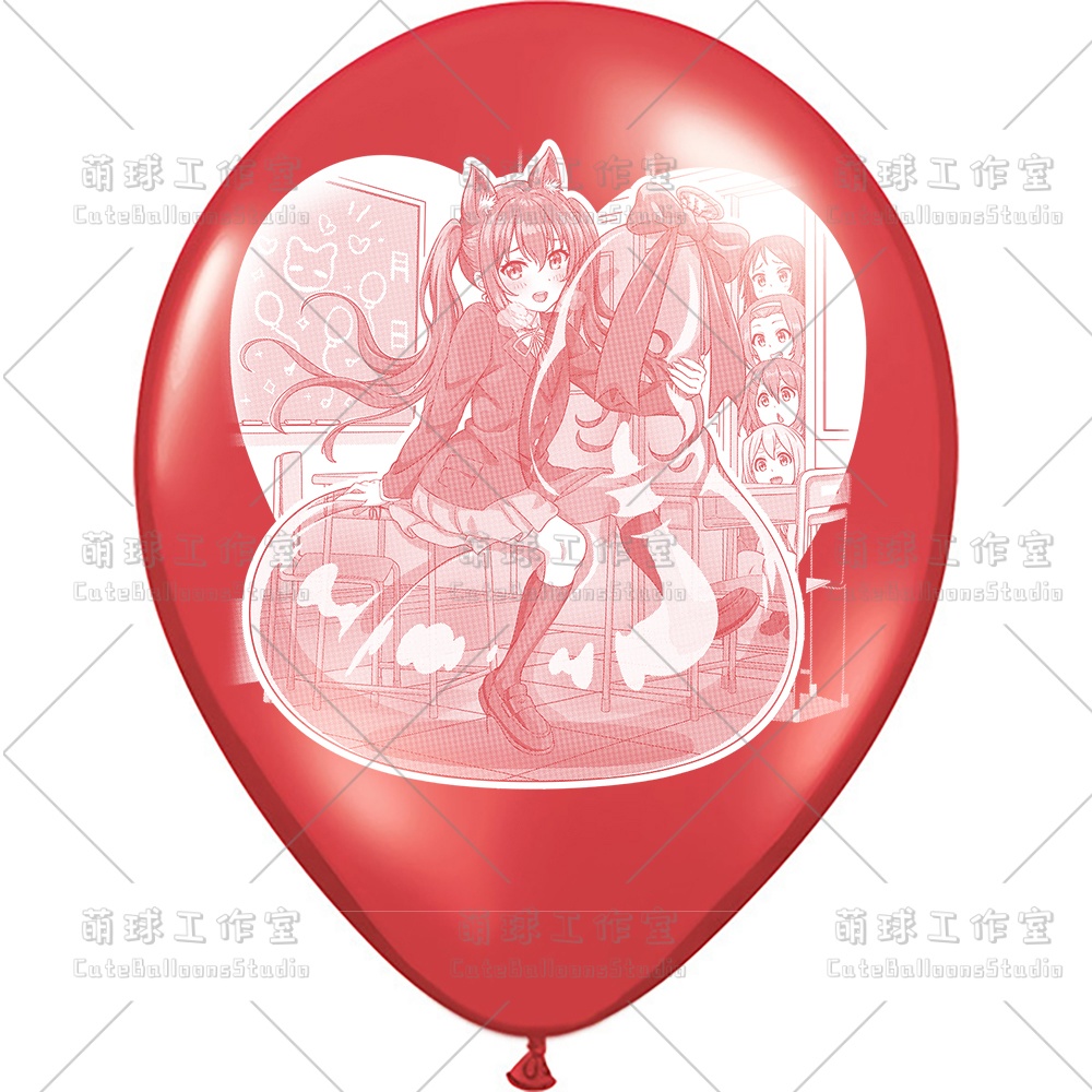 【現物】覗かれた風船乗りの女の子(白インキ、反転印刷)(B5-03)