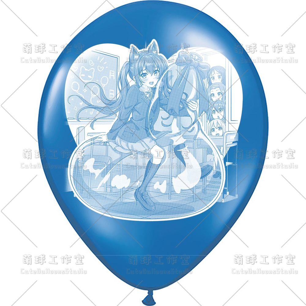 【現物】覗かれた風船乗りの女の子(白インキ、反転印刷)(B5-03)