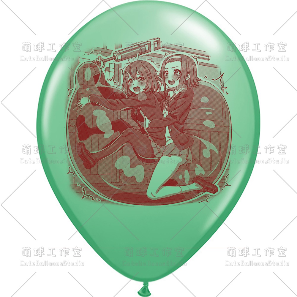 【現物】練習室でGL風船に乗る女の子(ブラウンインキ)(B4-06)