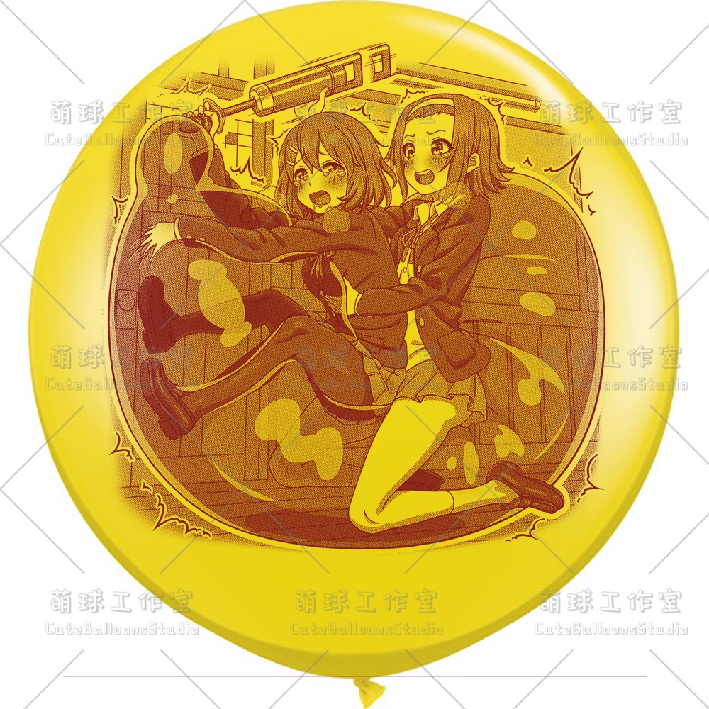 【現物】練習室でGL風船に乗る女の子(ブラウンインキ)(B4-06)