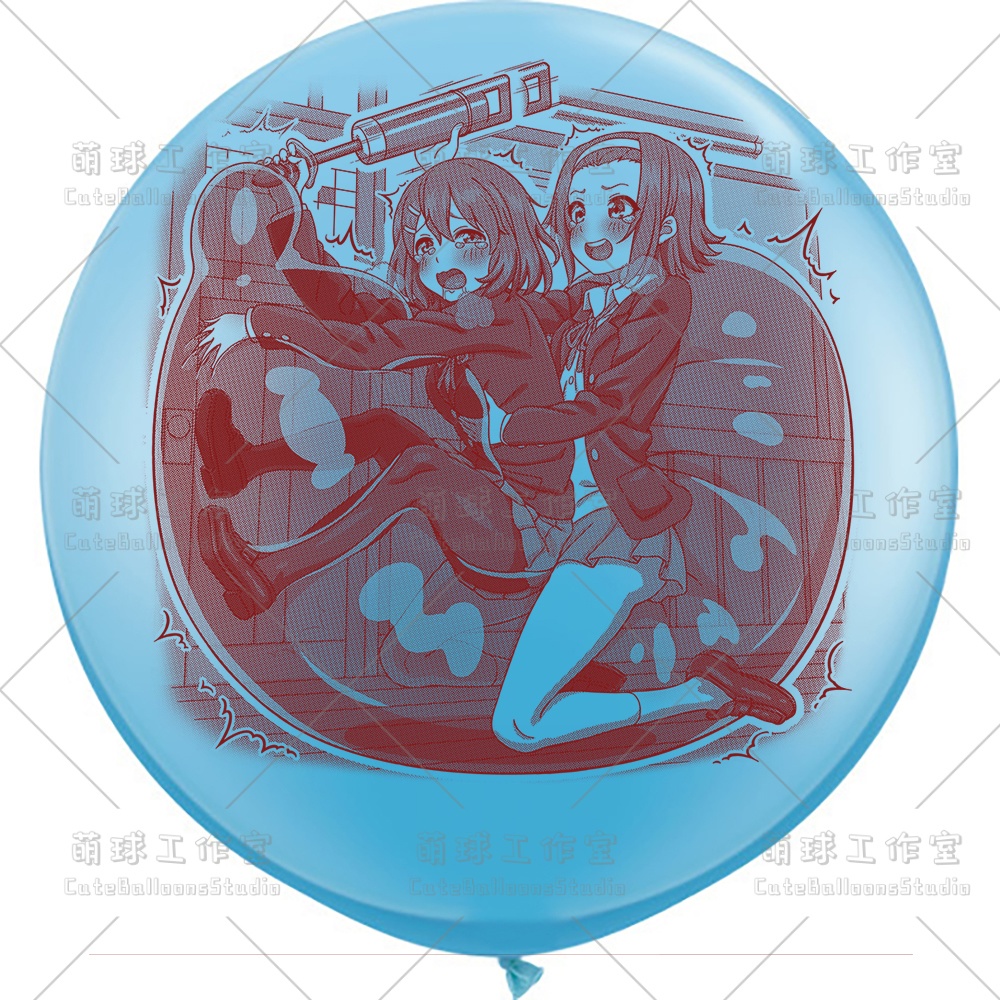 【現物】練習室でGL風船に乗る女の子(ブラウンインキ)(B4-06)