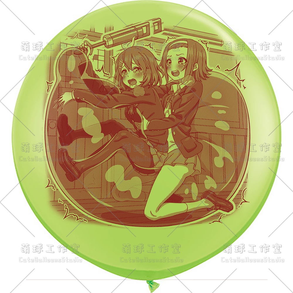 【現物】練習室でGL風船に乗る女の子(ブラウンインキ)(B4-06)