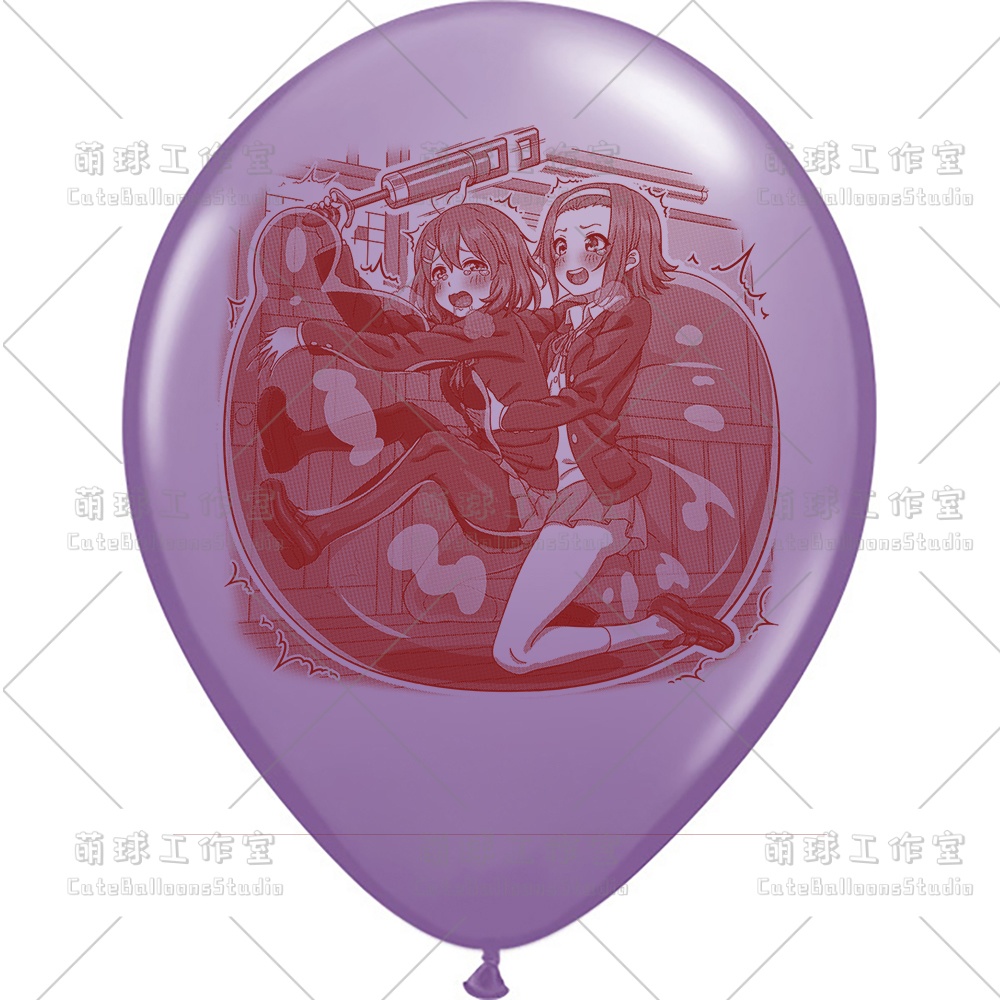 【現物】練習室でGL風船に乗る女の子(ブラウンインキ)(B4-06)