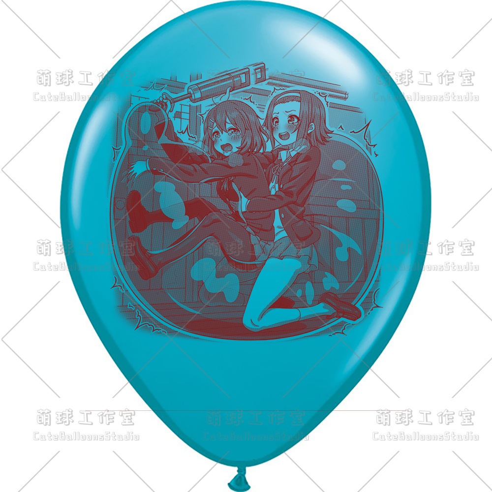 【現物】練習室でGL風船に乗る女の子(ブラウンインキ)(B4-06)